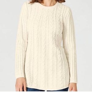 J. Jill Cable Knit Chenille A Line Sweater
